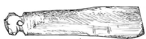 The Alksnāja Street rib plate (VI 258:69) in the excavation drawing.