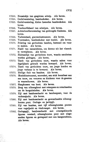 1913 accession-register entry for the Armati bark bullroarer, no. 17076.