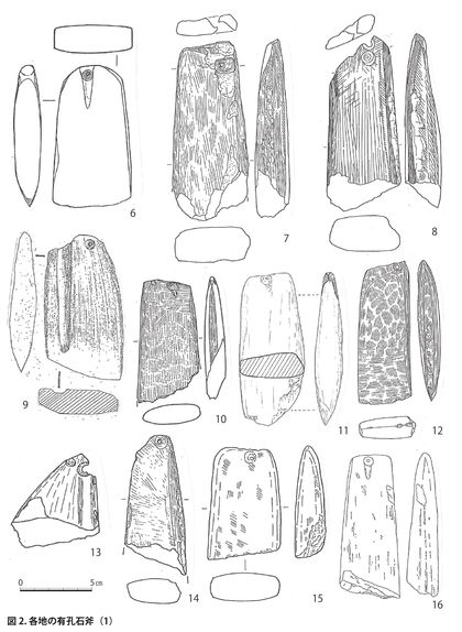 Fig. 2: comparative examples nos. 6–16 from other Hokkaido sites — not Kawajiri finds.