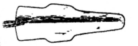 The Karaboro and Turka iron roarer, 30 cm, drawn for Frobenius in 1913.