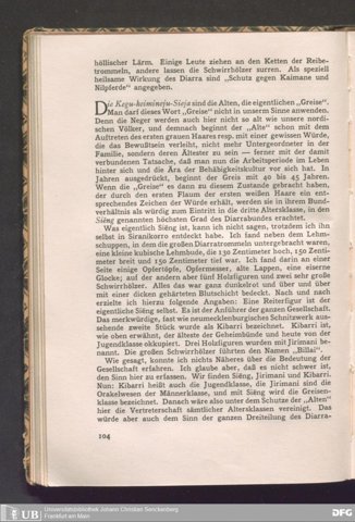 Frobenius's page on the blood-crusted Billai and the Diarra's protection against crocodiles.