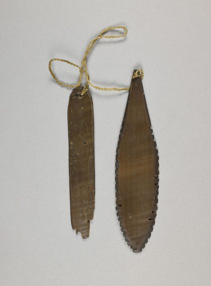 A baleen bullroarer from Utkiavik — Van Valin's Wanamaker Expedition, 1919.