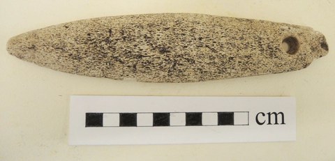 Inner face of the whalebone blade from Departure Bay, DhRx-16:1166.