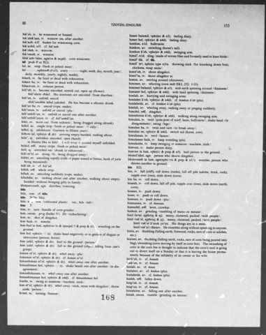 Laughlin's dictionary page with himhim, the bullroarer, and the him- words for whirling.