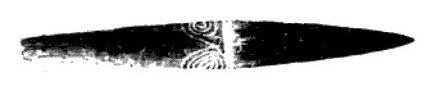 A Sosom blade from Novosi with spirals at its centre.
