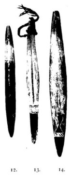 Three Sosom blades of the coastal Marind, from Ongaja and Imbuti.