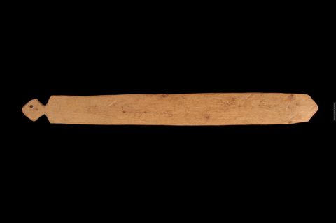 The Guri itself — a softwood blade tapering to a point.