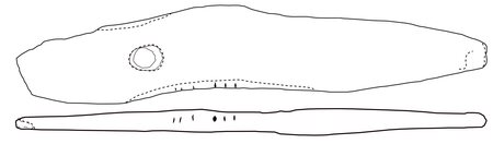 Exact SignBase drawing of Vogelherd Vg 30.1 / vhc0161, face and edge views.