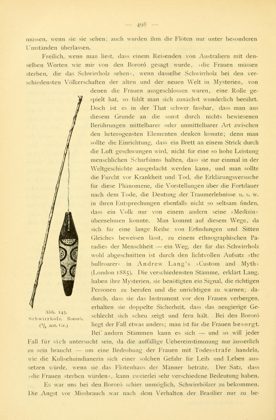Bororo bullroarer recorded by von den Steinen in the São Lourenço funeral complex.