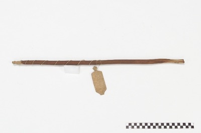 Baniwa bullroarer of carved wood and cordage from the Lower Rio Içana, Amazonas, Brazil — National Museum of the American Indian 16/4242.