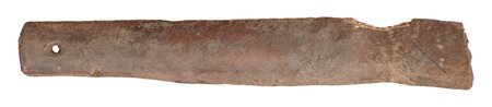 Longer rib-bone blade with a bored hole near one end, Damrak, Amsterdam.