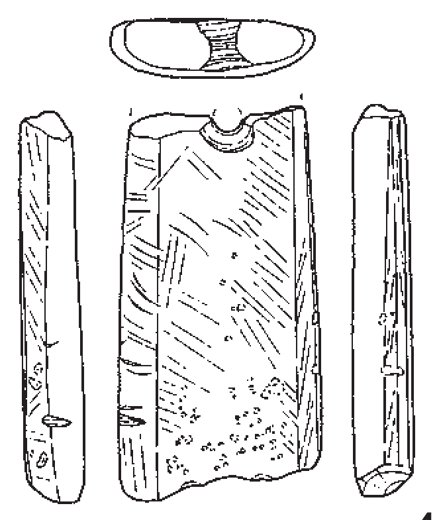 Rokutanda Minami Fig. 4 no.4 upper-holed stone product with side rods and top section