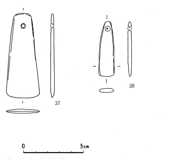 Sannai-Maruyama short-rectangular pendant lead — 短冊形垂飾品