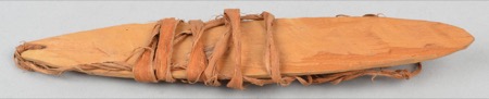 Bullroarer collected in Angola for the British Museum among the Powell-Cotton material, 1937.