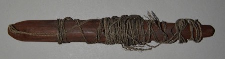 Representative—not this record’s object: an Eastern Mataco/Wichí bullroarer from the Bermejo River country the Vilela once held.