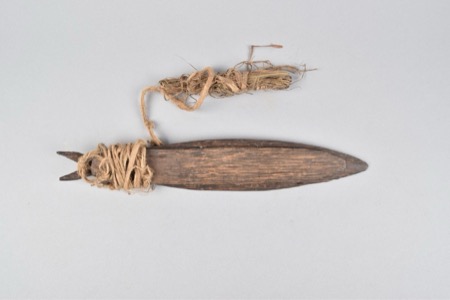 Representative—not this record’s object: Island Melanesian bullroarer, shown as a regional stand-in; no image of this record’s own object is...