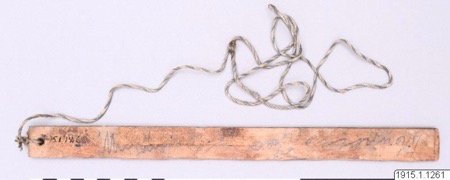 The Itonama blade and its long twisted cord (SMVK 1915.01.1261).