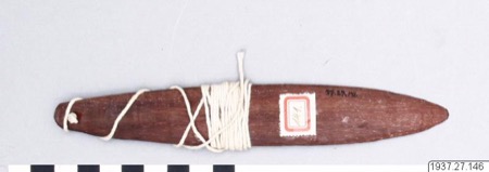 The Xerente blade, cord wound and tucked mid-body (SMVK 1937.27.0146).