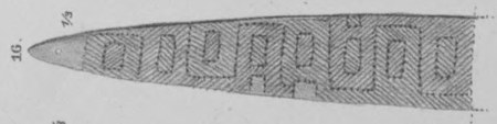 Schmeltz's Plate IV, fig. 16: the Ingibandi blade, a meander with rectangles between its undulations.