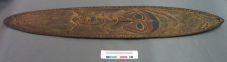 Goaribari bull-roarer ‘Bullroarer’, Pitt Rivers Museum (acc. 1905.63.14).