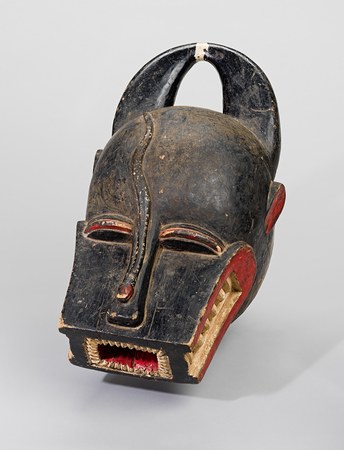 Representative—not this record’s object: Baule bonu amuin mask context, shown as a regional stand-in; no image of this record’s own object is...